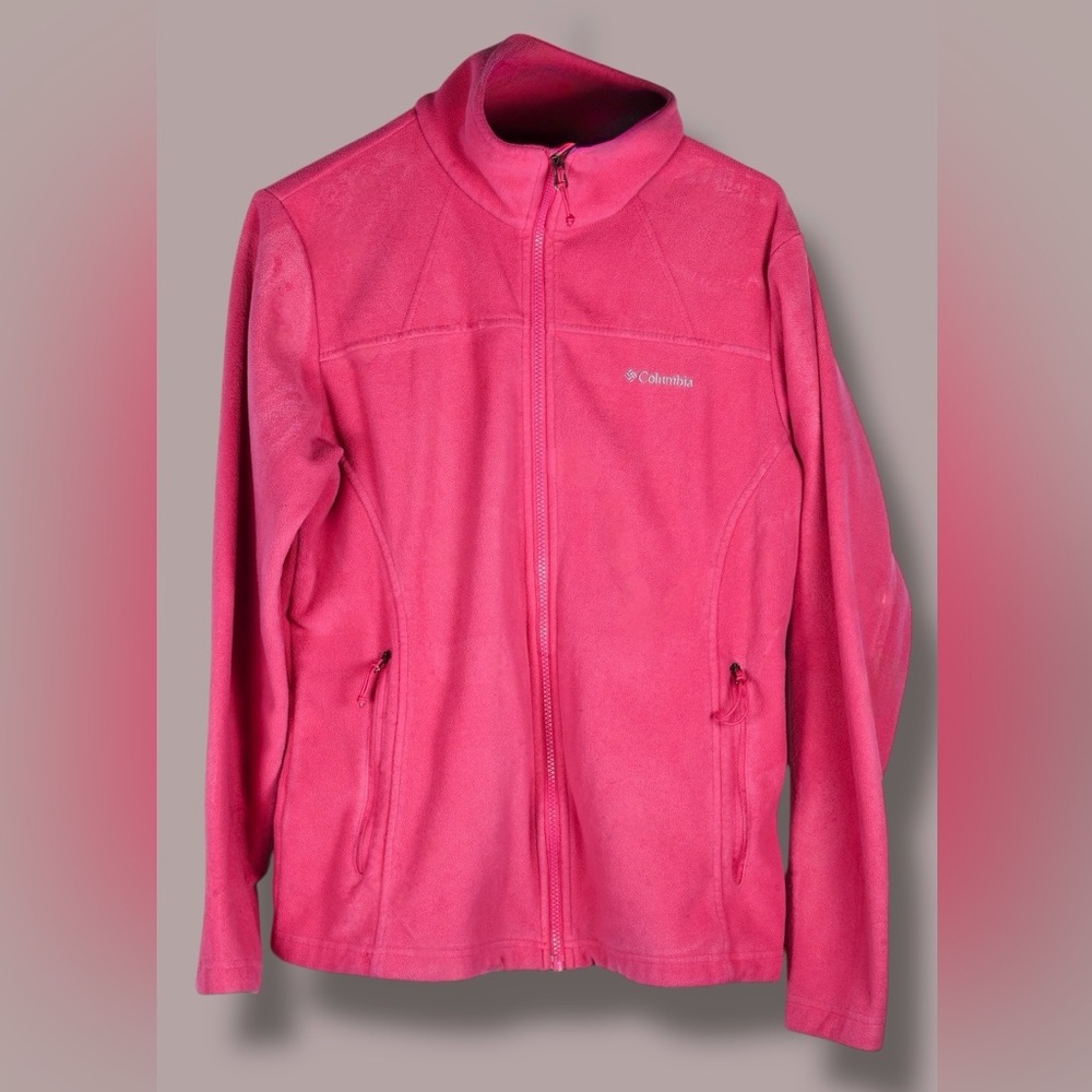 Columbia Women’s Pink Fleece Full Zip Jacket L – Style - Picture 10 of 17